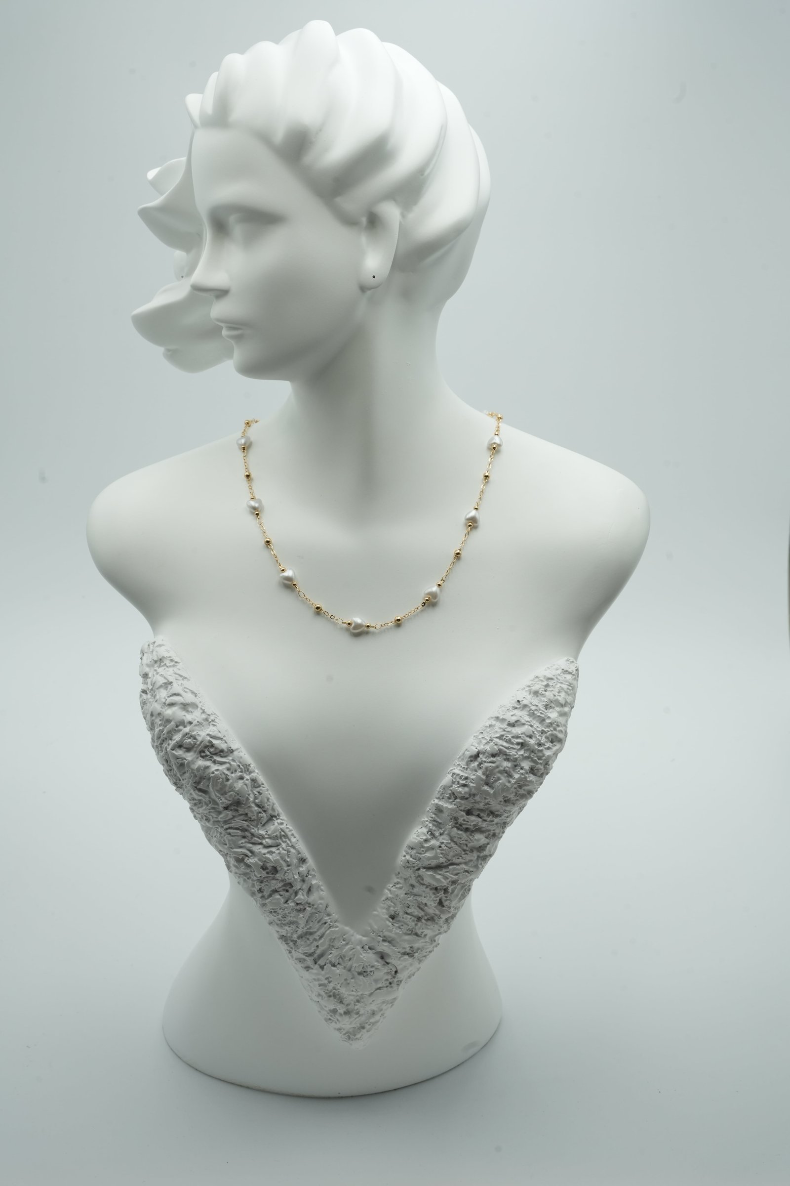 Dorica İnci Kalpli Kolye