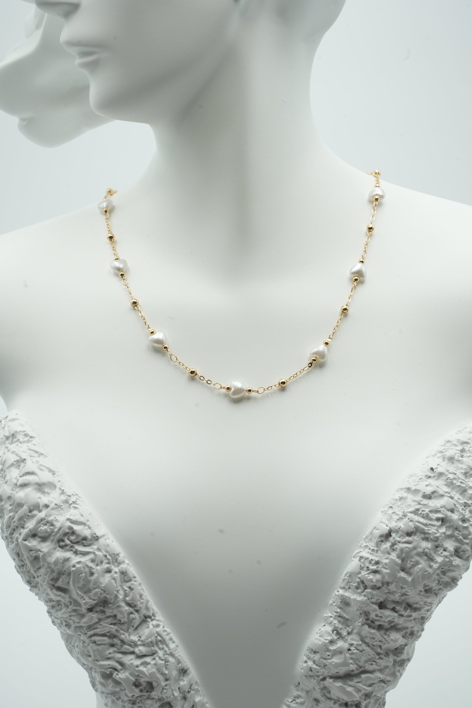 Dorica İnci Kalpli Kolye