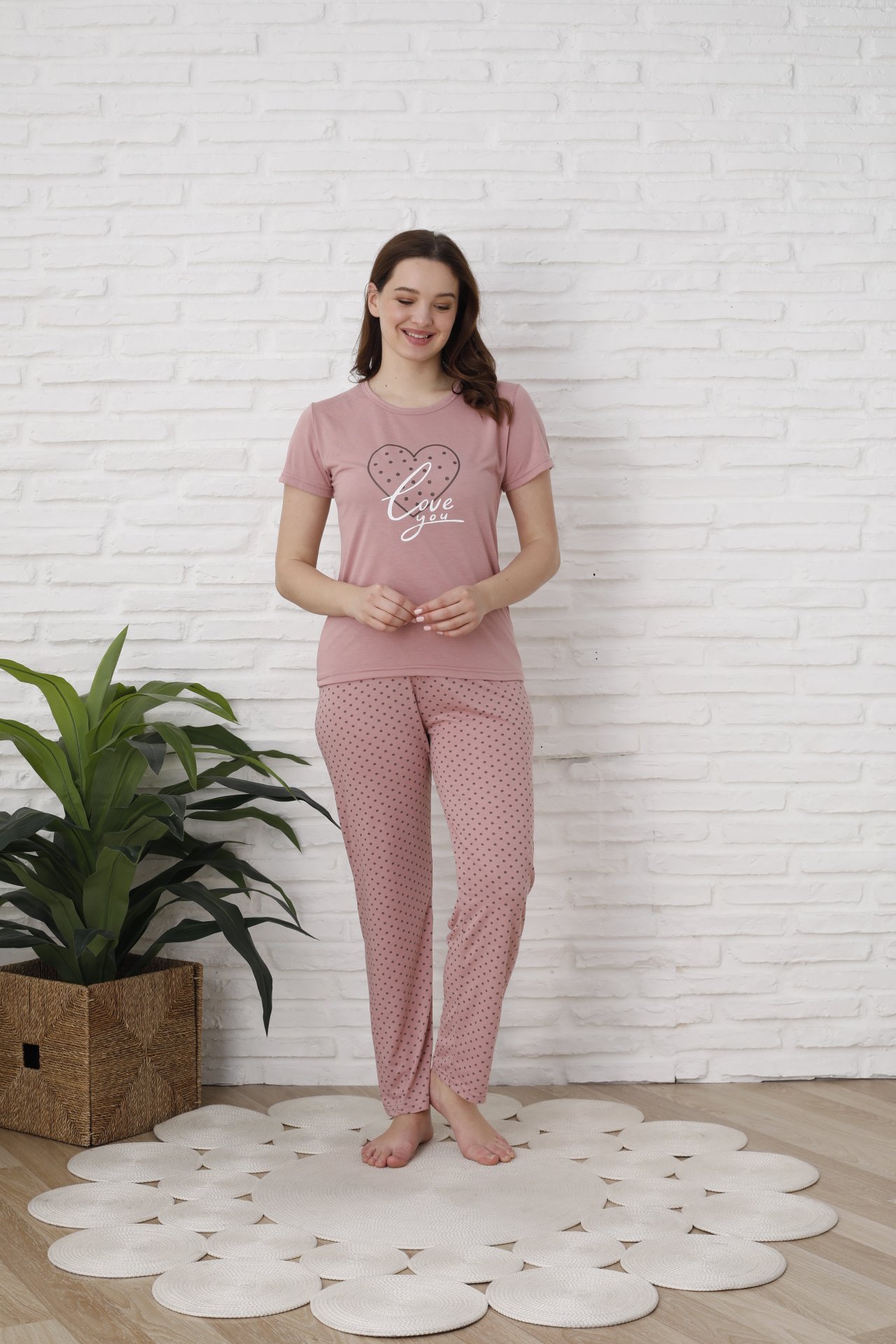 VİSKON Bayan K Kol Pijama Takım