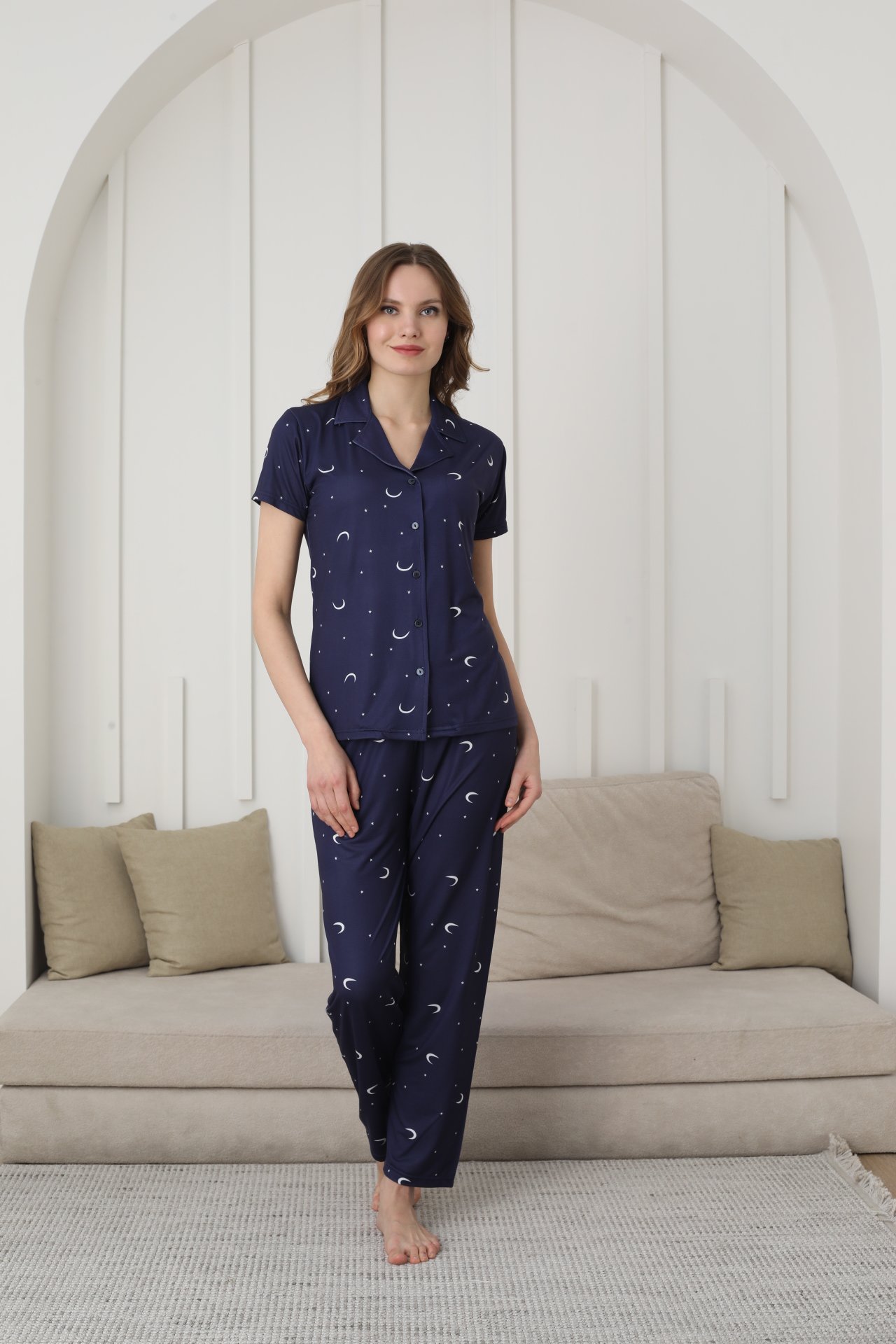 Pegasus Bayan 5 Düğme Pijama Takımı