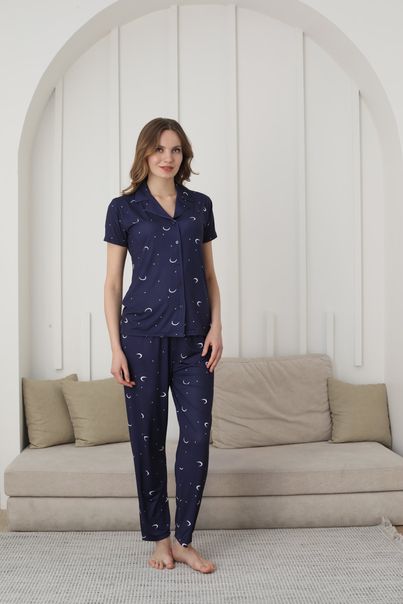 Pegasus Bayan 5 Düğme Pijama Takımı