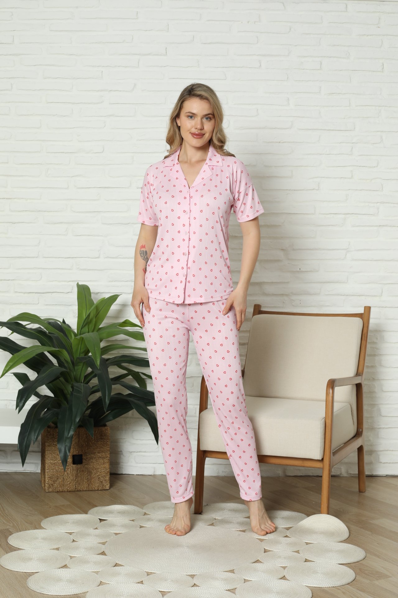 Pegasus Bayan 5 Düğme Pijama